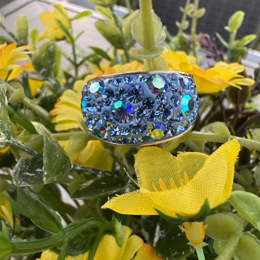 JCM Brass Ring w/Malaysian Crystals